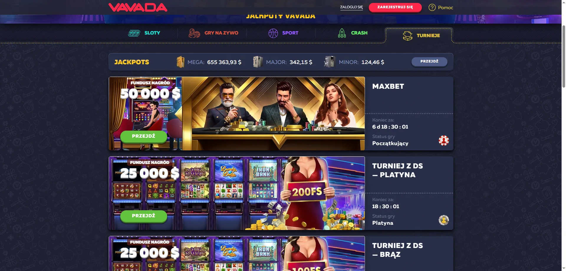 Vavada Casino bonus powitalny – 100% do 5000 PLN i 100 darmowych spinów