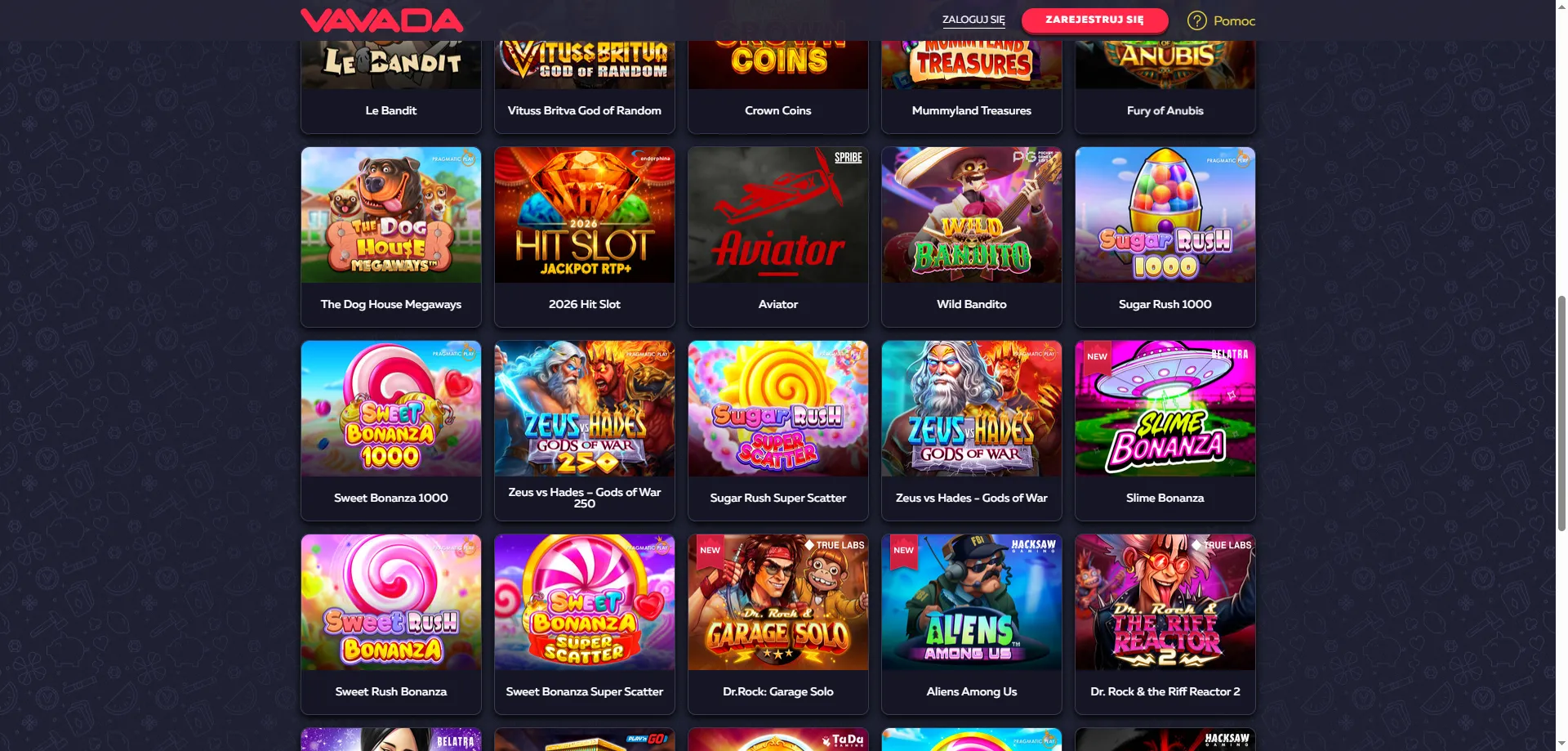 Najlepsze gry slotowe w Vavada Casino – ponad 5000 tytułów online